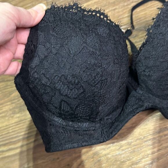 Aerie black lace plunge push up bra adjustable 32C - Picture 10 of 10